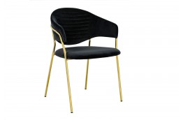 Krzesła tapicerowane welurem naomi / złote nogi