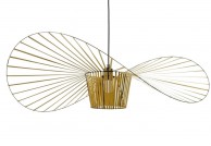 Designerska, złota lampa wisząca Capelo 100  / 140 cm, złota lampa duża loftowa capelo