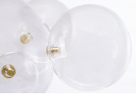 Szklana lampa wisząca Capri - 60 LED - złota, szklany żyrandol, lampa szklane kule capri