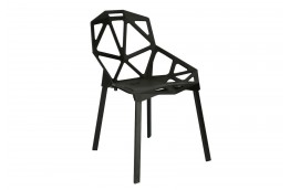 Ażurowe krzesła gap - biały / czarny
