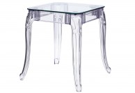 stół transparentny , stół szklany , stół do salonu , stół do biura , mały stół