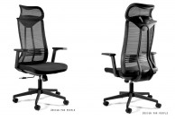 Czarny ergonomiczny fotel biurowy Concept, fotele ergonomiczne