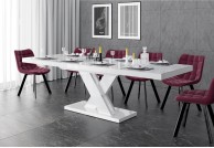 Nowoczesny stół rozkładany z marmurowym blatem Xenon Lux Print