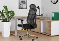 Czarny fotel ergonomiczny Vista, fotele ergonomiczne vista