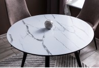 okrągły stół z efektem marmuru akita, stół ideal 100 cm, okrągły stół 100 cm