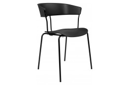 Czarne krzesła z polipropylenu jett