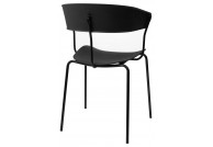 Czarne krzesła z polipropylenu Jett, czarne krzesła z tworzywa jett