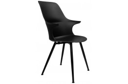 Czarne krzesło z polipropylenu brazo high