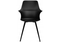 Czarne krzesło z polipropylenu Brazo High, czarne krzesła z tworzywa