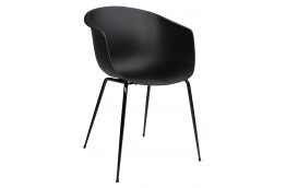 Czarne krzesło z polipropylenu ralf