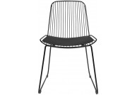 Metalowe krzesło Miles + ekoskóra, metalowe krzesła w stylu industrialnym miles