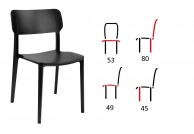 Czarne krzesła z polipropylenu Agat Premium, czarne krzesła klasyczne agat premium