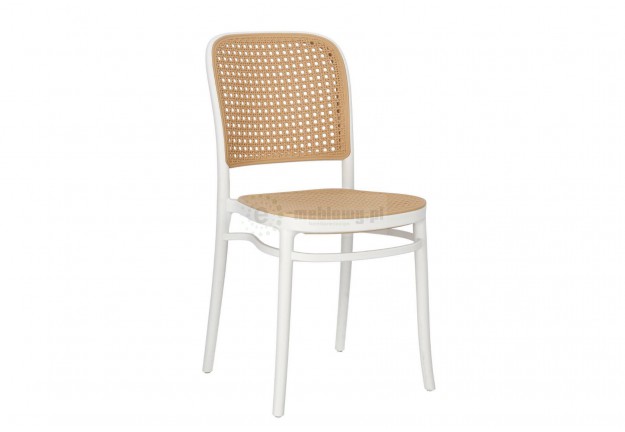 Krzesła z tworzywa Antionio, krzesła do restauracji Antonio, krzesła plecionka wenecka