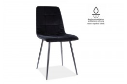 Krzesło Mila Matt Velvet - 8 kolorów / czarne nogi, krzesła tapicerowane mila matt