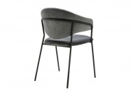 Krzesła tapicerowane welurem Naomi / czarne nogi