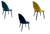 Krzesło tapicerowane Polo, krzesła z aksamitu Polo, krzesła do jadalni, krzesła kuchenne