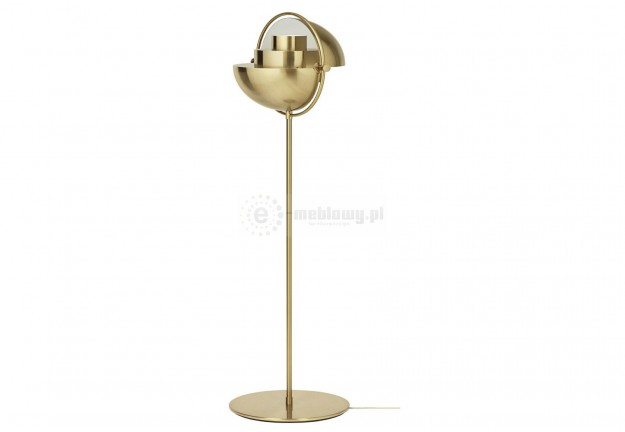nowoczesna stojąca lampa , lampa stojąca w stylu retro , lampa okrągła , lampa złota