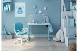 Regulowane elektrycznie biurko dla dzieci 100x50 cm / niebieski merida