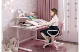 Biurko z półką do pokoju dziecka Cruze, biurka z półką dla dzieci, biurko z regulacją wysokości