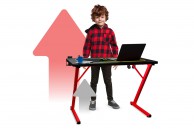 Biurko gamingowe dla dzieci Hero 1.8 Czerwone, biurka gamingowe do pokoju dziecka