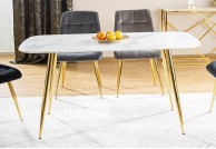 Stół ze złotymi nogami w stylu glamour Ceres / efekt marmuru