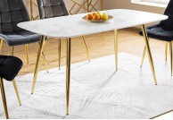Stół ze złotymi nogami w stylu glamour Ceres / efekt marmuru