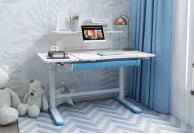 Biurko z półką do pokoju dziecka Cruze - niebieskie, biurko dla dzieci z półką, biurko dla dziecka z szufladą