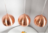 Miedziana lampa wisząca Copper, lampy wiszące miedziane trzy kule