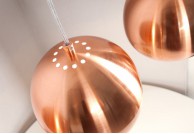 Miedziana lampa wisząca Copper, lampy wiszące miedziane trzy kule