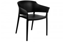 Czarne krzesło big back - polipropylen
