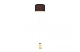 Lampa podłogowa Santorini - złota podstawa / czarny klosz, lampy podłogowe do salonu