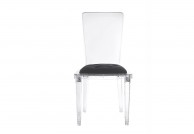 Krzesło transparentne z poduszką Contar, krzesło przezroczyste z poduszką contar