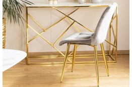 Krzesło do salonu w stylu glamour z aksamitu chic velvet/ złote nogi