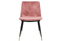 krzesła tapicerowane, krzesła diego różowe, krzesła z weluru diego