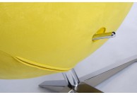Fotel Egg Velvet tapicerowany welurem - żółty, fotele tapicerowane welurem egg