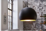 Czarna lampa wisząca Brooke, lampy wiszące nowoczesne, lampa do kuchni Brooke