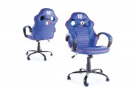 Niebieski fotel do komputera Francja, fotel do biurka dla dzieci francja