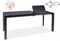 Stół klasyczny rozkładany 120-180 cm Makira Black, stół 120-180 cm Makira Black
