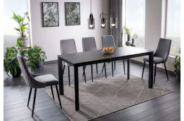 Stół klasyczny rozkładany 120-180 cm makira black