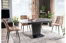 Stół rozkładany czarny 120-160 cm unimak
