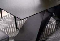 Stół rozkładany, czarny 120-160 cm Vagar, stoły rozkładane 120-160 cm Vagar
