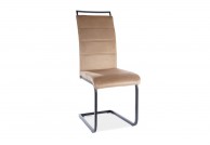 krzesło z aksamitu na płozach miron, krzesło tapicerowane aksamitem miron