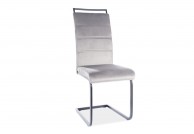 krzesło z aksamitu na płozach miron, krzesło tapicerowane aksamitem miron