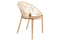 Krzesło Koral bursztynowe, krzesło plastikowe koral amber, krzesło z poliwęglanu