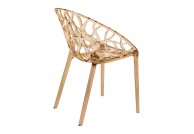 Krzesło Koral bursztynowe, krzesło plastikowe koral amber, krzesło z poliwęglanu