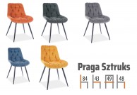 Krzesło tapicerowane sztruksem Praga Sztruks, krzesła ze sztruksu Praga