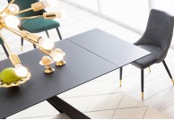 Stół rozkładany salvadore czarny mat 120 - 180 cm