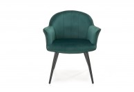 Krzesło tapicerowane tkaniną velvet Silva, krzesło zielone silva, krzesło k468