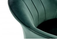 Krzesło tapicerowane tkaniną velvet Silva, krzesło zielone silva, krzesło k468