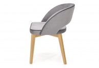 Krzesło tapicerowane z bukowymi nogami Marino